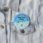 Funny Dead Germs wassen je handen Ronde Button 7,6 Cm (In situ)