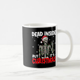 Funny Dead Inside But Its Christmas Skeleton Santa Koffiemok