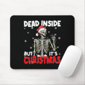 Funny Dead Inside But Its Christmas Skeleton Santa Muismat (Met muis)