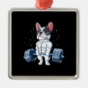 Funny Deadlift Gym Metalen Ornament