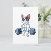 Funny Deadlift Gym RSVP Kaartje (Staand voorkant)