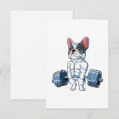 Funny Deadlift Gym RSVP Kaartje (Voorkant / Achterkant)