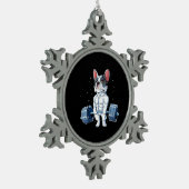 Funny Deadlift Gym Tin Sneeuwvlok Ornament (Links)