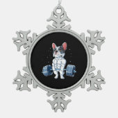 Funny Deadlift Gym Tin Sneeuwvlok Ornament (Voorkant)