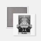 Funny Deadlifts Weightlifter Skeleton Halloween Gy Magneet (Voorkant / Achterkant)
