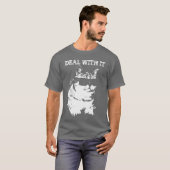 Funny Deal with it Cat met zonnebril t t-shirt (Voorkant volledig)