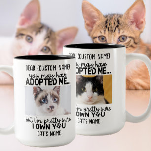 Funny Dear Cat Gezegde   De Foto & de Naam van de  Tweekleurige Koffiemok
