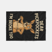Funny Dear Ckckets I’m Broke Too Kangaroo  Fleece Deken (Voorkant (Horizontaal))