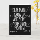 Funny Dear Math Grow Up Quote Problem Solver Kaart (Gele Bloem)