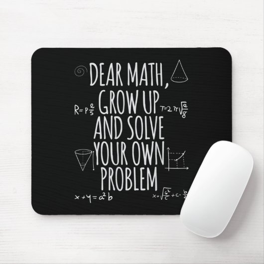 Funny Dear Math Grow Up Quote Problem Solver Muismat (Met muis)
