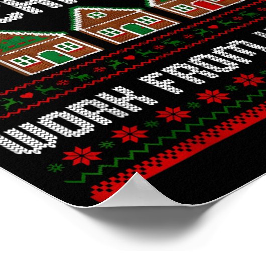 Funny Dear Santa Can I Work From Home Ugly Christm Poster (Hoek)