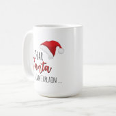 Funny Dear Santa (I can Explain ...) Customizable  Koffiemok (Voorkant links)