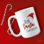 Funny Dear Santa (I can Explain ...) Customizable  Koffiemok