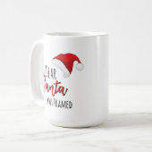 Funny Dear Santa (I was Framed) Customizable  Koffiemok (Voorkant links)