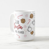 Funny Dear Santa (I was Framed) Mugshot Christmas Koffiemok (Voorkant links)