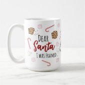 Funny Dear Santa (I was Framed) Mugshot Christmas Koffiemok (Links)