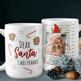 Funny Dear Santa (I was Framed) Mugshot Christmas Koffiemok