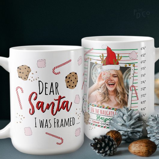 Funny Dear Santa (I was Framed) Mugshot Christmas Koffiemok