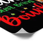 Funny Dear Santa Just Bring Bourbon Christmas Paja Poster (Hoek)