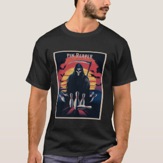 Funny Death Bowling Grim Reaper Bowler Cadeaus Man T-shirt