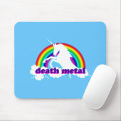Funny Death Metal Unicorn en Rainbow Muismat (Met muis)