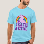 Funny Death Metal Unicorn Rainbow ( blik) T-shirt<br><div class="desc">Grappige Death Metal Unicorn Rainbow verontruste blik</div>