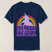 Funny Death Metal Unicorn Rainbow T-shirt (Design voorkant)