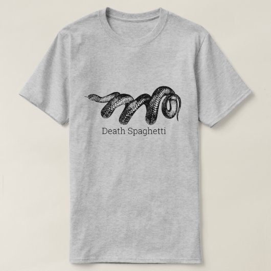 Funny DEATH SPAGHETTI-slang T-shirt (Design voorkant)