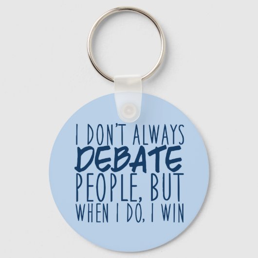 Funny Debate Champion Sleutelhanger (Achterkant)