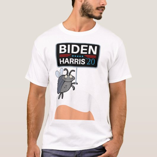 Funny Debate Fly on Mike Pence's Head of T-shirt (Voorkant)