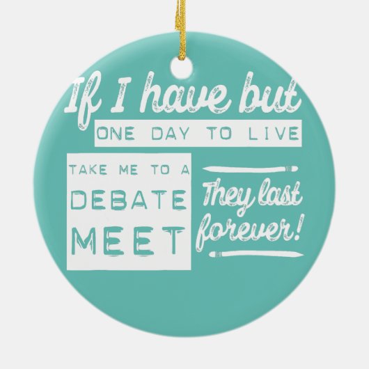 Funny Debate Meet Keramisch Ornament (Achterkant)