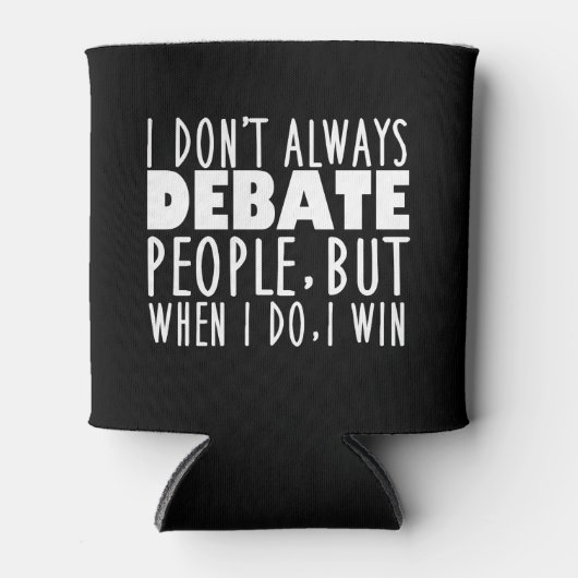 Funny Debate Team Champion Blikjeskoeler (Voorkant)