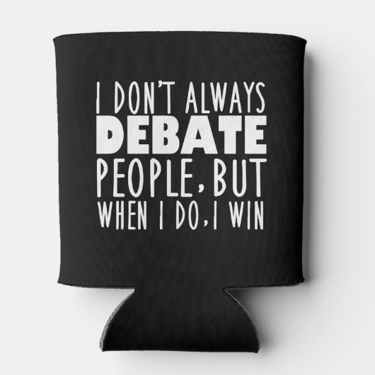 Funny Debate Team Champion Blikjeskoeler (Achterkant)