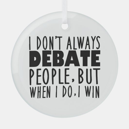 Funny Debate Team Champion Glas Ornament (Voorkant)