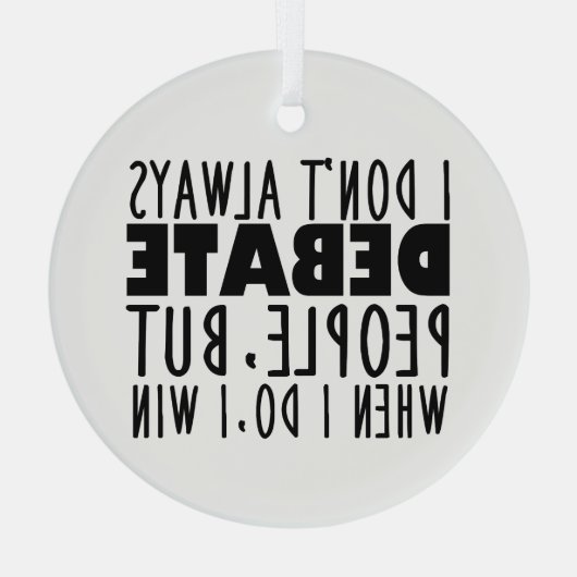 Funny Debate Team Champion Glas Ornament (Achterkant)