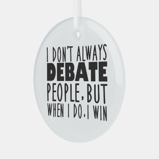 Funny Debate Team Champion Glas Ornament (Voorkant links)