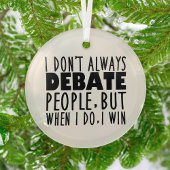 Funny Debate Team Champion Glas Ornament