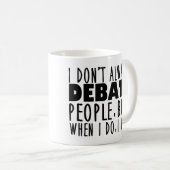 Funny Debate Team Champion Koffiemok (Voorkant rechts)