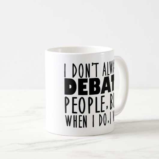 Funny Debate Team Champion Koffiemok (Voorkant rechts)