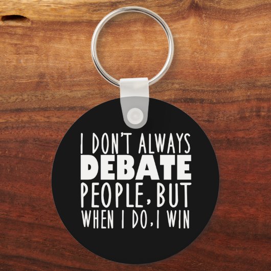 Funny Debate Team Champion Sleutelhanger (Voorkant)