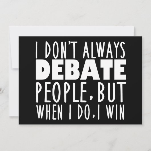 Funny Debate Team Winner Kaart (Voorkant)