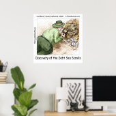 Funny Debt Zee Scrolls Poster (Thuiskantoor)