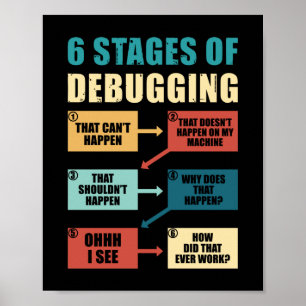 Funny Debugging Programmer Gift Coding Lover Poster