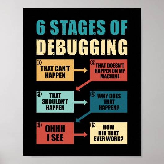Funny Debugging Programmer Gift Coding Lover Poster (Voorkant)