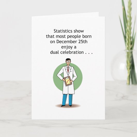 Funny December 25th Birthday Card Kaart (Voorkant)