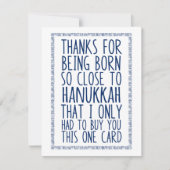 Funny December Birthday en Hanukkah Combination (Voorkant)