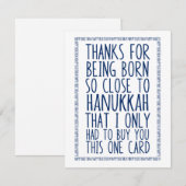 Funny December Birthday en Hanukkah Combination (Voorkant / Achterkant)