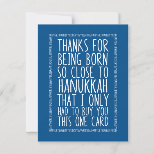 Funny December Birthday en Hanukkah Combination (Voorkant)