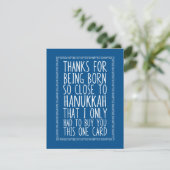 Funny December Birthday en Hanukkah Combination (Staand voorkant)