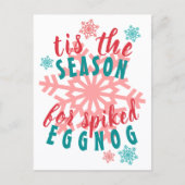 Funny December Winter Season Eggnog Quote Word Briefkaart (Voorkant)